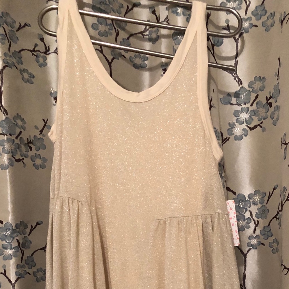 FP FLOWING CREAM GOLD MEDIUM DRESS